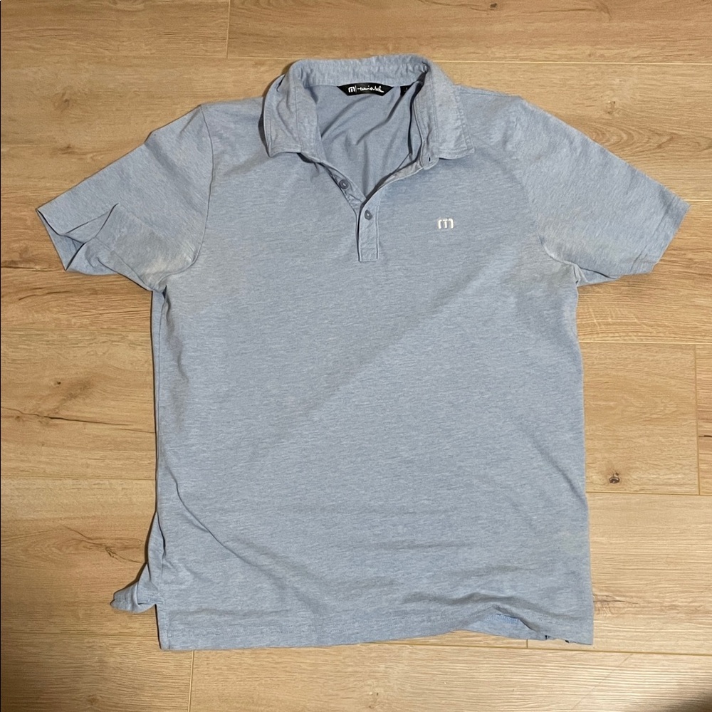 Travis Mathew Light Blue Polo Shirt